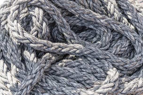 Close view a block of ropes on a vintage tall ship - Foto, Bild
