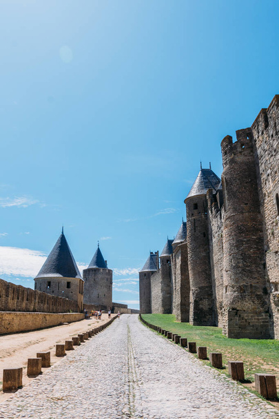 Detalhes da Cidadela de Carcassonne
 - Foto, Imagem