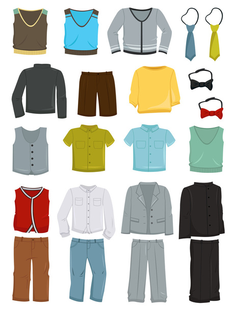 School clothes for boys - Vector, Image
