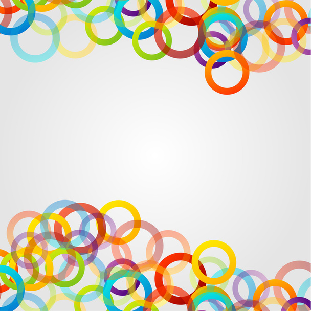 Achtergrond met kleurrijke cirkels - Vector, afbeelding