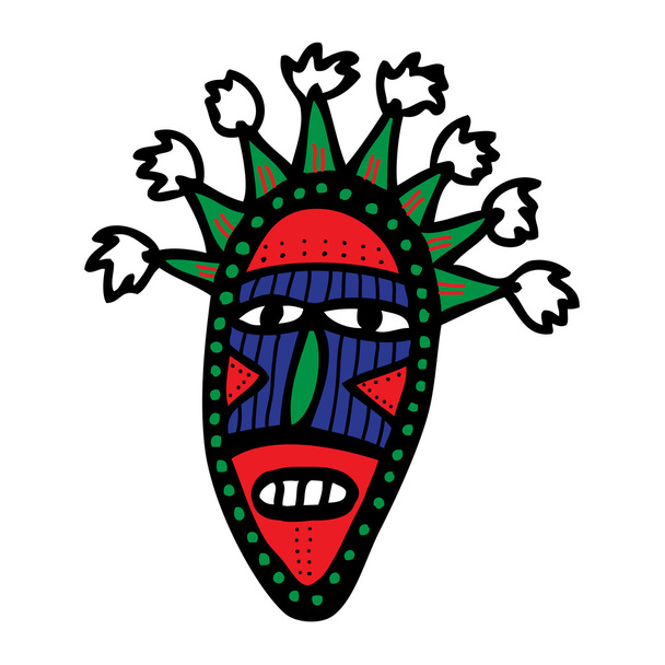 Masque tribal
 - Vecteur, image