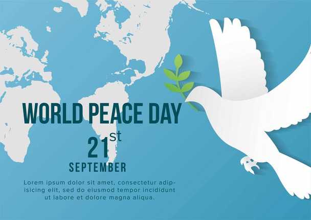 Afiş için Dünya Barış Günü şablon tasarımı - Vektör, Görsel