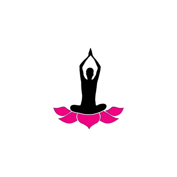 Yogi sur lotus logo de l'entreprise
 - Vecteur, image