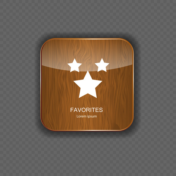 Favourites wood application icons vector illustration - Vector, Image