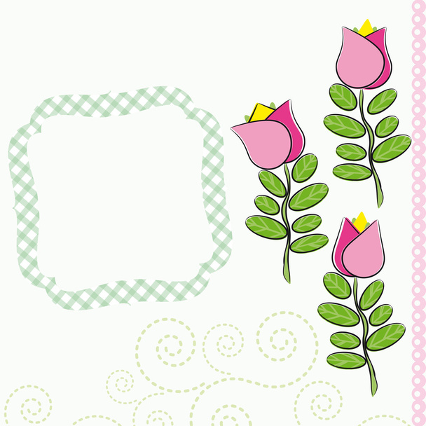 Abstract flowers background - Вектор,изображение