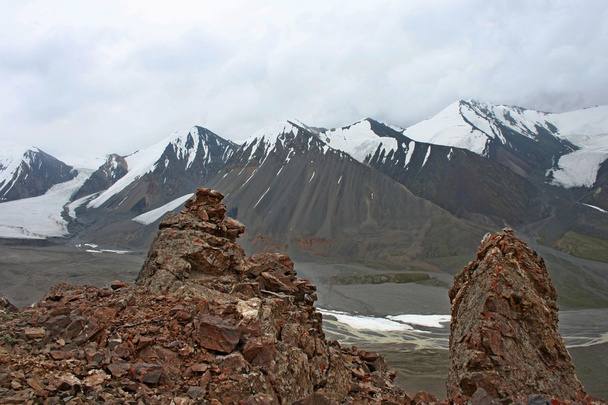 Tien shan dağlar, ak-shyrak region, kyrgyzstan - Fotoğraf, Görsel