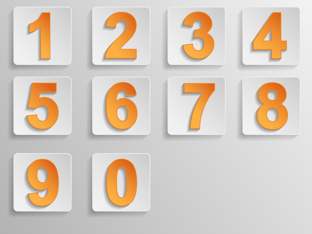 Numbers set modern style - Vector, Image