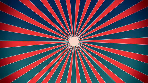 sunburst in rot und blau vintage style - Filmmaterial, Video