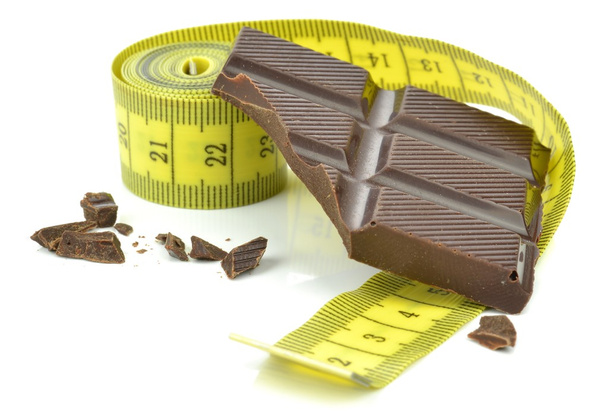 Measuring Tape and Chocolate - Photo, Image