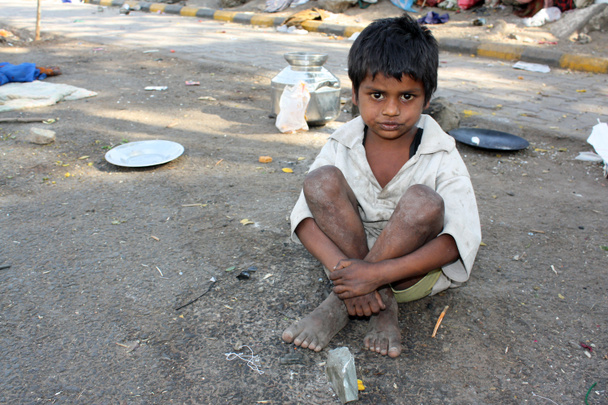 ストリート ビューのインドの子供 - 写真・画像