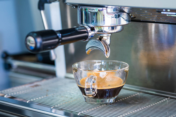 coffee machine preparing fresh coffee - Photo, Image