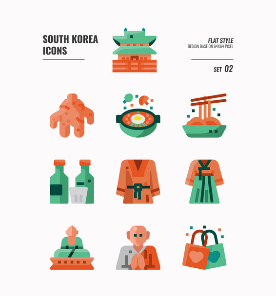 Corée du Sud icône ensemble 2
. - Vecteur, image