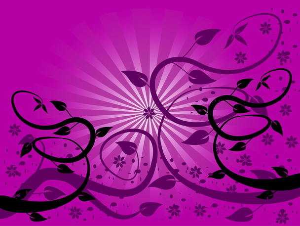 een abstract ontwerp met paarse bloemen - Vector, afbeelding