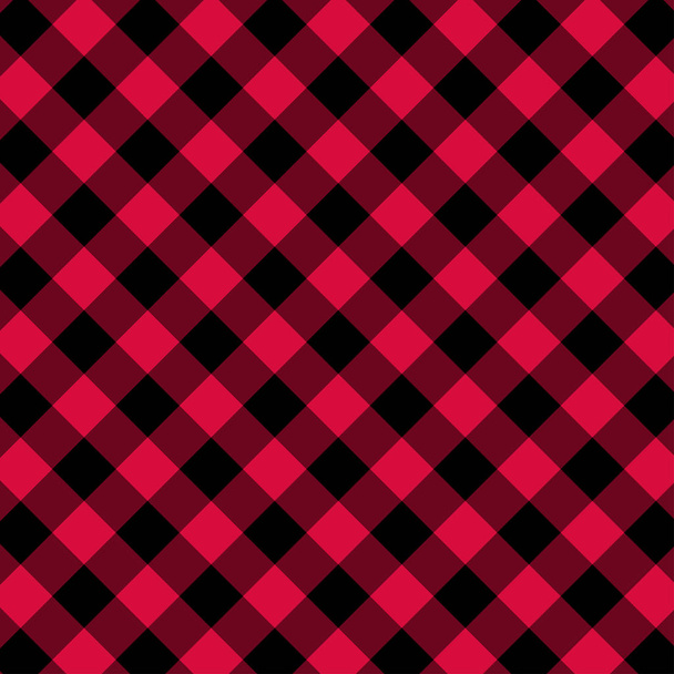 Gingham red and black pattern. Texture from squares for plaid, tablecloths, clothes, shirts, dresses, paper, bedding, blankets, quilts and other textile products. Vector illustration EPS 10 - Vector, Image