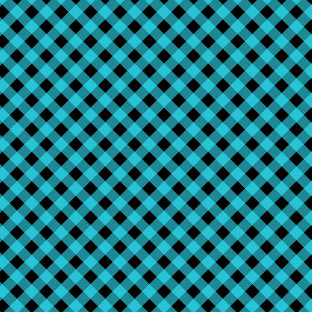 Gingham seamless blue and black pattern. Texture from squares for plaid, tablecloths, clothes, shirts, dresses, paper, bedding, blankets, quilts and other textile products. Vector illustration EPS 10 - Vector, Image