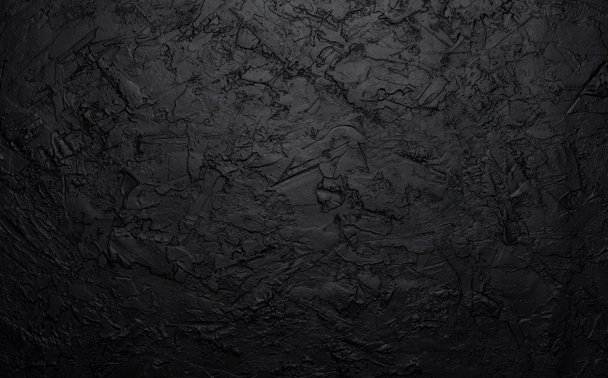 Siyah taş dokusu, koyu kayrak arkaplan, üst görünüm - Fotoğraf, Görsel