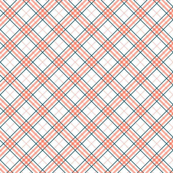 Tartan seamless orange and white pattern.Texture for plaid, tablecloths, clothes, shirts, dresses, paper, bedding, blankets, quilts and other textile products. Vector illustration EPS 10 - Vector, Image