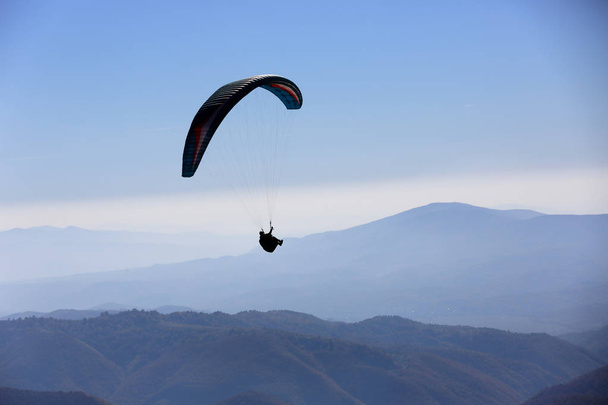 flying paraglider in air - Photo, Image