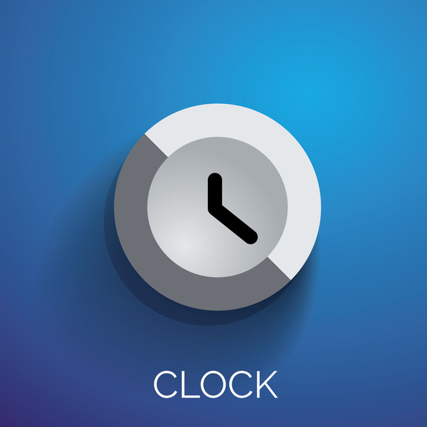 Clock icon button - Wektor, obraz