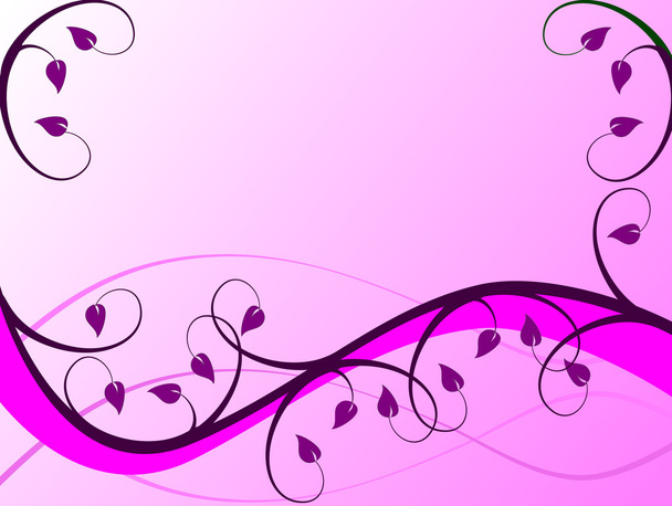 An abstract floral background - Vector, Image