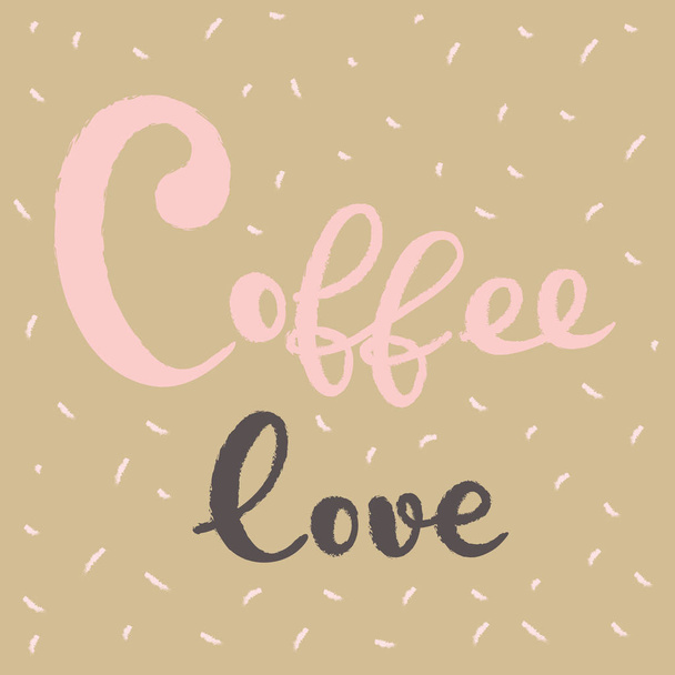 Καφές τυπογραφίας πινακίδα πρότυπο σχεδίασης λογότυπο - Διάνυσμα, εικόνα