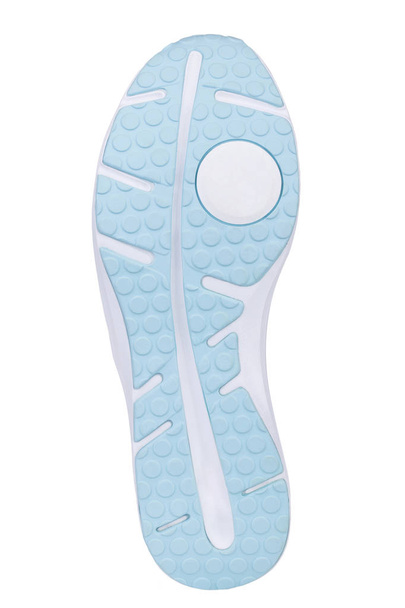Zool van sport tracking schoenen Snickers individueel ontwerp close up geïsoleerd één - Foto, afbeelding