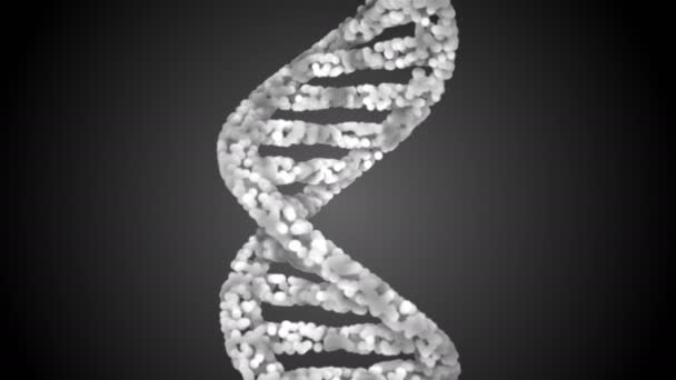 Código de ADN. Resumen 3D poligonal wireframe espiral de hélice de molécula de ADN. Animación Loop
. - Metraje, vídeo