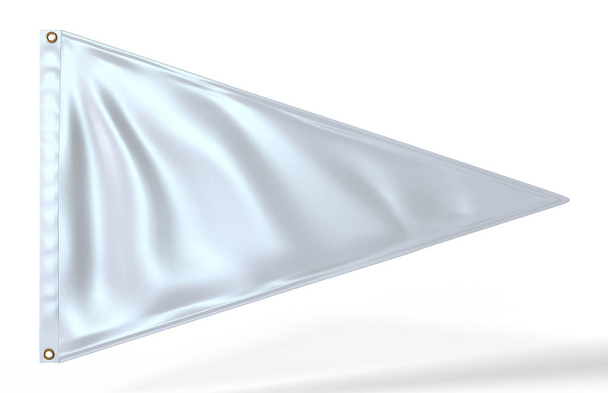 Drapeau de bateau et drapeau de bateau pour la présentation de conception. Illustration 3D vierge. - Photo, image