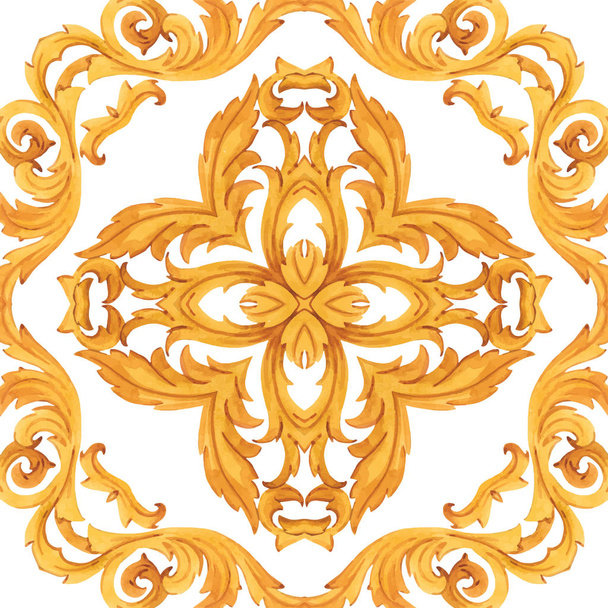Patrón vectorial de lujo rico barroco dorado
 - Vector, Imagen