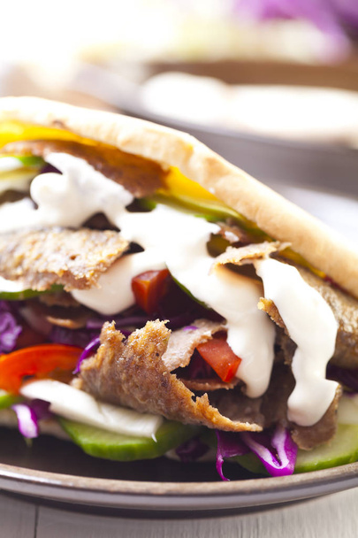 Beef Kebab in a bun - Foto, Imagen