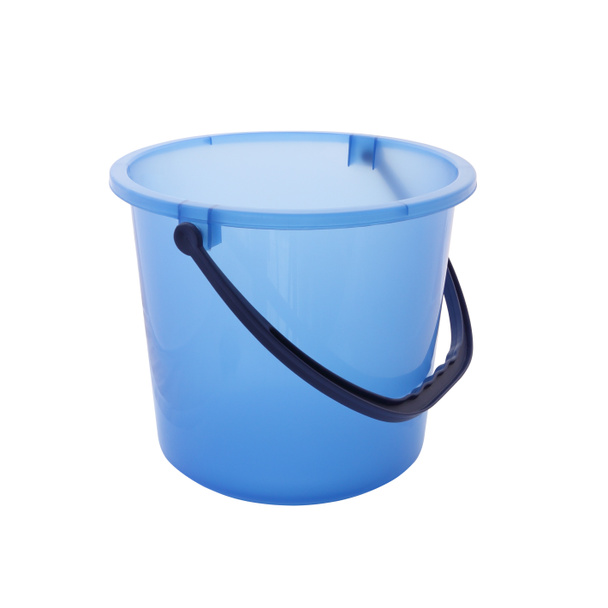 modré kbelík s otevřela na bílém pozadí. - Fotografie, Obrázek