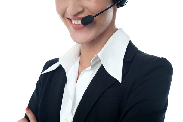 Female customer support executive, cropped image - Foto, Imagem