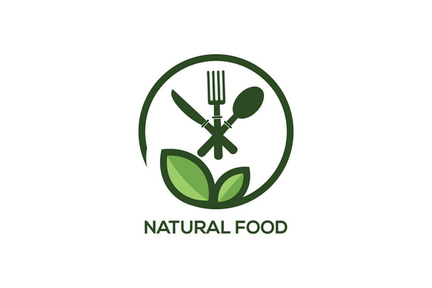 Šablona loga pro zdravou výživu, návrh loga pro organickou výživu, logo šablona pro zdravou výživu, logo pro zdravé jídlo, logo Eco Food, zdravý potravinářský vektor, návrhová šablona loga přírody. Vektorová ilustrace,  - Vektor, obrázek