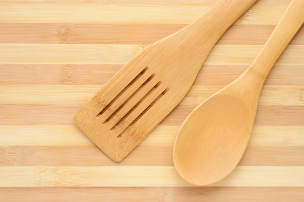 Wooden spatula and spoon - Zdjęcie, obraz