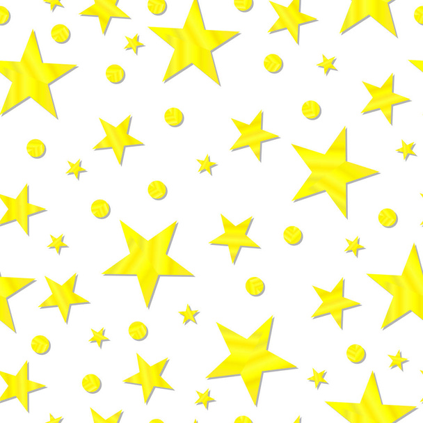 Space star seamless vector pattern of stars on a transparent background, great design for holiday packaging or textile, background for banners and web sites. The user can choose the background on their own. - Vetor, Imagem