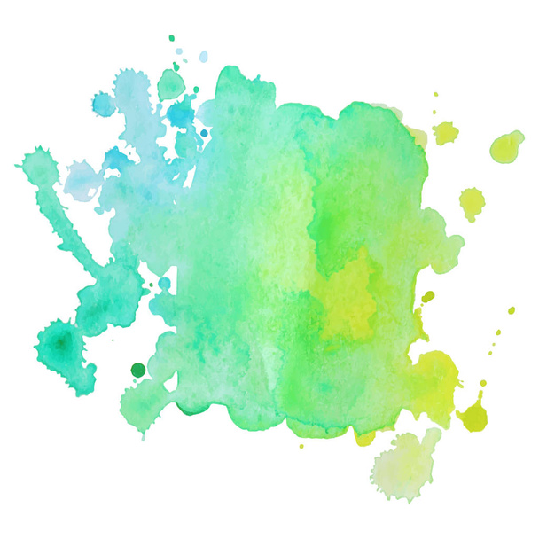 Abstract geïsoleerde kleurrijke vector aquarelvlek. Grunge element voor papier ontwerp - Vector, afbeelding