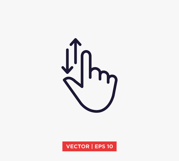 Ilustração do vetor do ícone do toque da mão
 - Vetor, Imagem