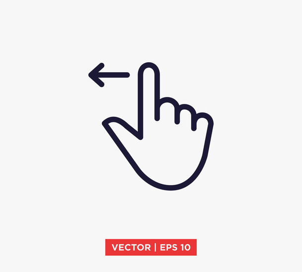 Symbol dotykového ovládání ruky – ilustrace - Vektor, obrázek