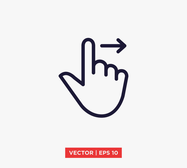 Icono táctil mano Vector Ilustración
 - Vector, imagen