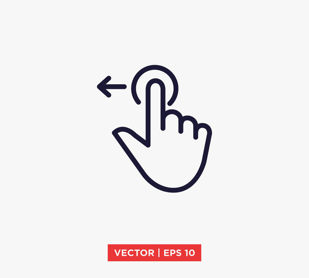 Illustrazione vettoriale dell'icona di tocco della mano
 - Vettoriali, immagini