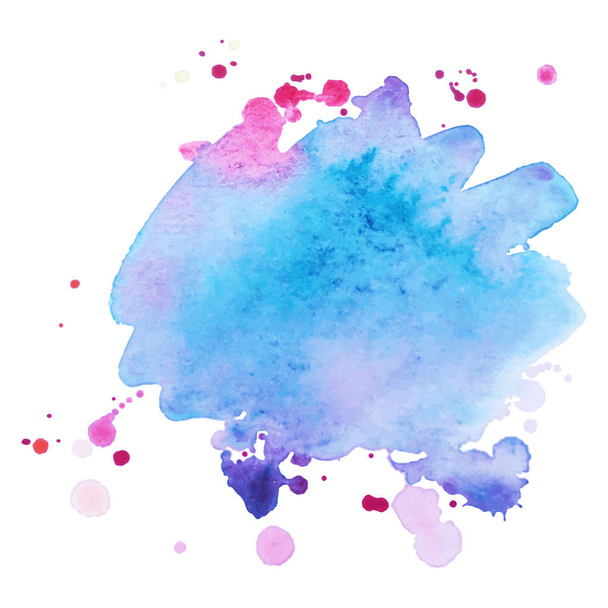 Abstract isolated colorful vector watercolor stain. Grunge element for paper design - Вектор, зображення