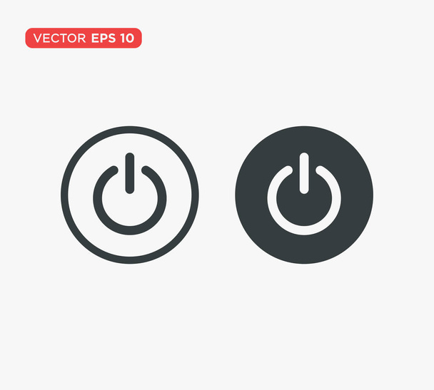 Power Button Icon Vector Illustration - Vector, Image