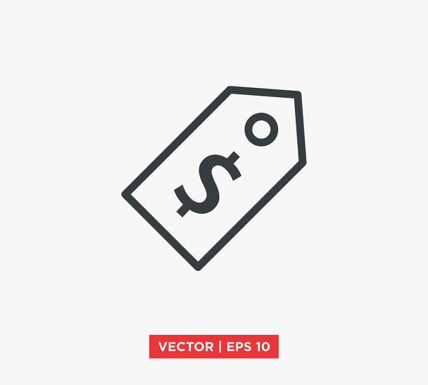 Prijskaartje verkoop pictogram vector illustratie - Vector, afbeelding