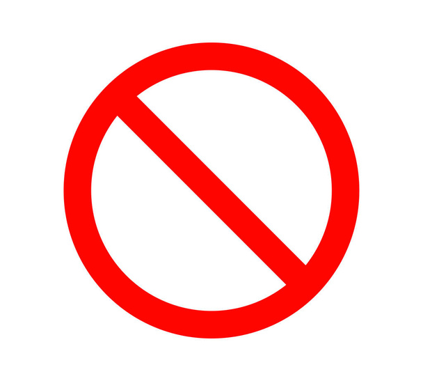 Ilustração do vetor do ícone do símbolo da proibição
 - Vetor, Imagem
