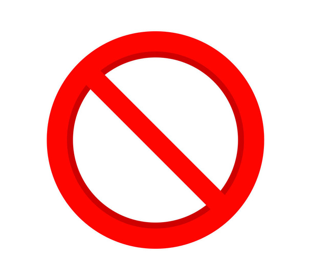 Icono de símbolo de prohibición Ilustración vectorial
 - Vector, Imagen