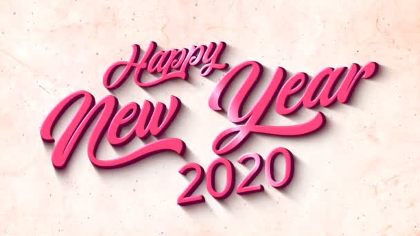Feliz Año Nuevo 2020 Texto Saludo y deseos Tarjeta Fondo abstracto
 - Metraje, vídeo