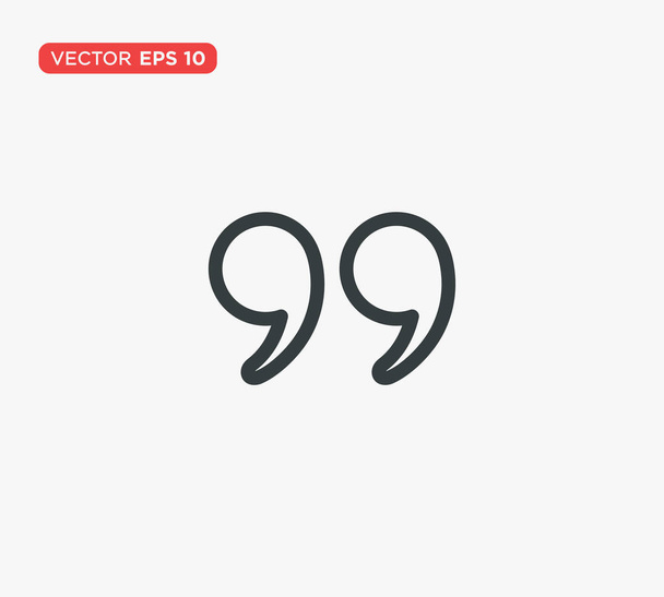 Idézőjel ikon szimbólum vektoros illusztráció - Vektor, kép
