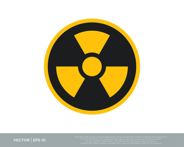 Radioaktív szimbólum Ikonvektora - Vektor, kép