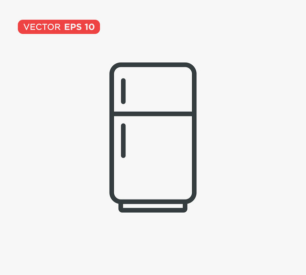 Jääkaappi kuvake tasainen vektori kuvitus
 - Vektori, kuva