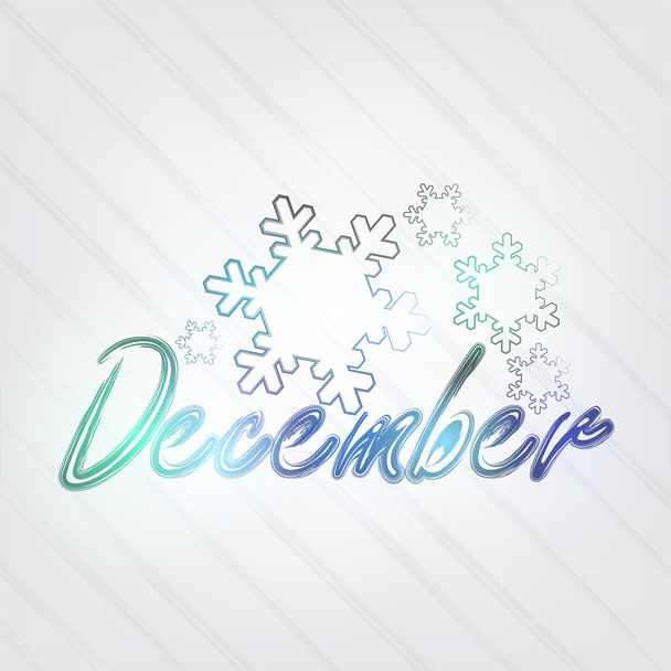 December tipográfia - Vektor, kép